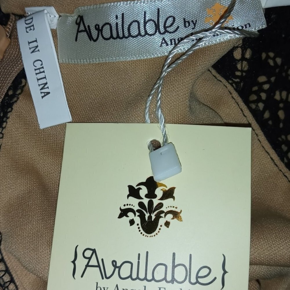 AVAILABLE BY ANGELA FASHION PEARLS & LACE Dress L - Picture 8 of 9